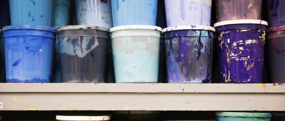 Tubs of paint